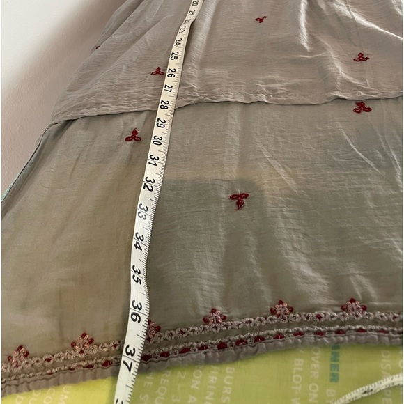 Johnny Was long gray and red tunic. SZ XL . - Picture 5 of 16